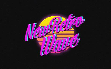 New Retro Wave Neon 1980s Vintage Retro Games Synthwave Black
