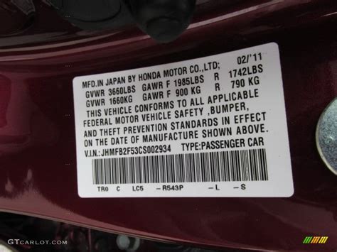 2012 Honda Civic Lx Sedan Color Code Photos