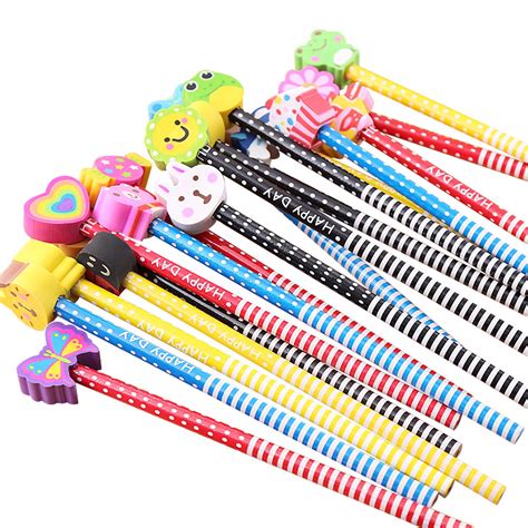 Buy Bushibu Cute Pencils For Kids Fun Pencil With Erasers Toppers