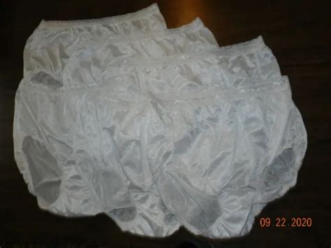 Vintage Silky Nylon Granny Panties Hanes Her Way Lace Briefs 3 Pair Sz 8 Xl 39 99 Picclick