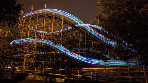 Phoenix Roller Coaster Glowphest Pov Amazing Night Rides At Knoebels