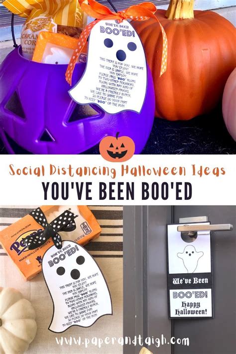 Halloween Youve Been Booed Ghost Tags With Door Hanger Youve Been