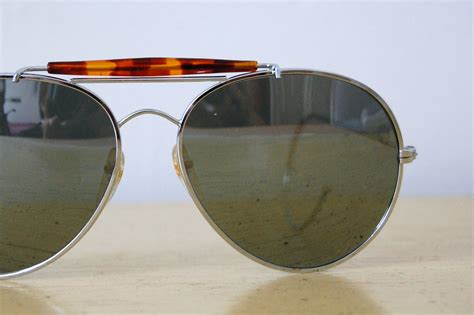 Vintage 1980s Aviator Mirror Sunglasses With Curve Ear Hoo Flickr