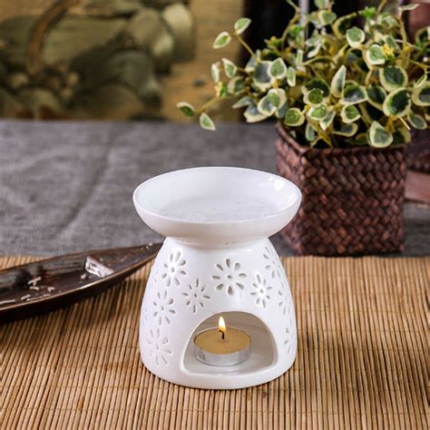 Ceramic Wax Melt Warmer Oil Burner Tealight Candle Holder Daisy Cut Out Designs Ebay