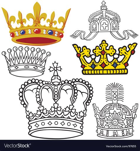 Royal Crowns Royalty Free Vector Image Vectorstock