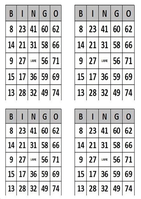 Cartones De Bingo En Pdf Para Imprimir 2000 Cartones 500 H S 1500