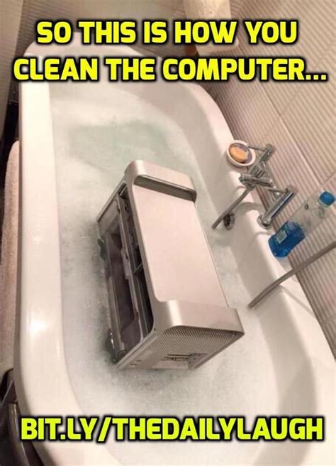A New Way To Clean The Computer Funny  Funny Memes Funny