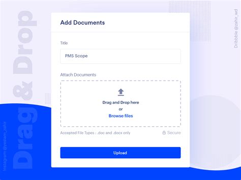 Drag And Drop File Upload Ux Add Documents By Zahir Patel On Dribbble