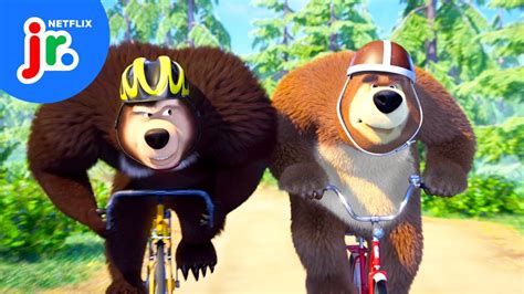 masha saves the bike race 🚴‍♀️ masha and the bear netflix jr youtube