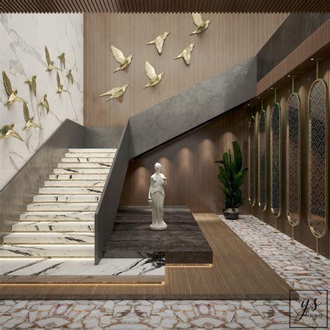 Staircase Of A Hotel Lobby On Behance Stairs Design Interior Hotel Lobby Design Home Stairs