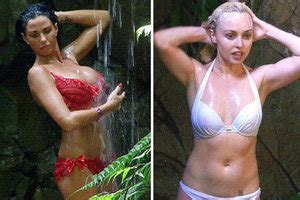 Im A Celebrity Melanie Sykes In Another Steamy Jungle Shower Daily Star