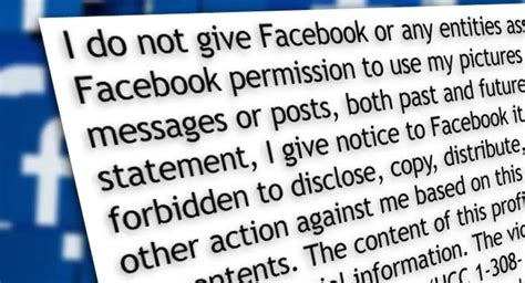 does posting a legal privacy notice protect your facebook data fact check