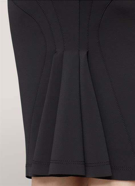 Givenchy Pleated Back Pencil Skirt In Black Lyst