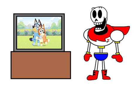 Papyrus Watching Bluey By Rtcartoons On Deviantart