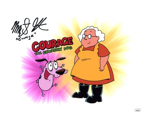 Marty Grabstein Courage The Cowardly Dog 11x14 Signed Photo Poster Jsa