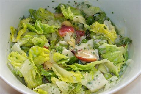 Gemischter salat rezept gutekueche at. Grüner Salat mit Nektarinen und Joghurtdressing - Rezept ...