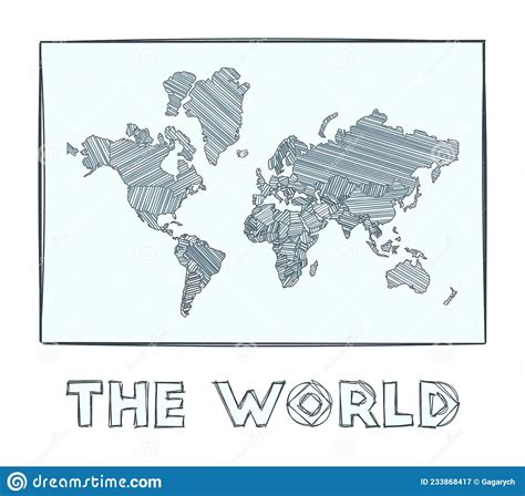 World Map In Grayscale Color Silhouette Vector Illustration
