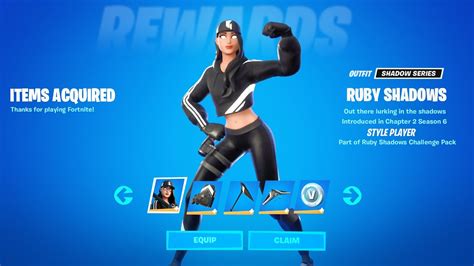 How To Get Free Skin Ruby Shadows In Fortnite Street Shadows Challenge