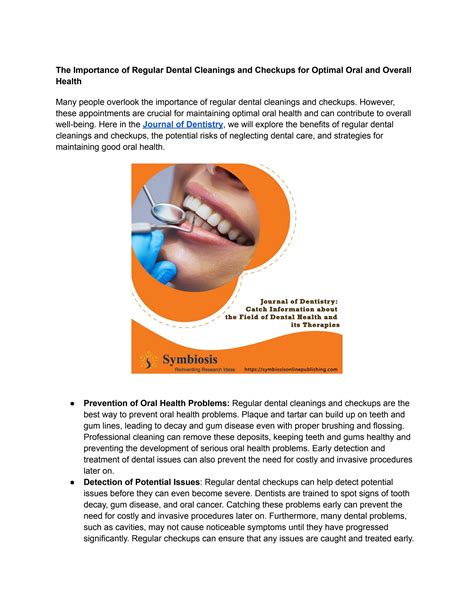 The Importance Of Regular Dental Cleanings And Checkups For Optimal