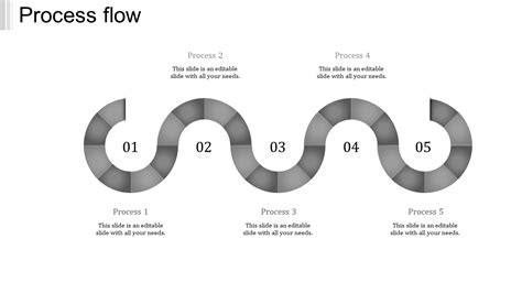 Incredible Process Flow Ppt Template Design Five Nodes