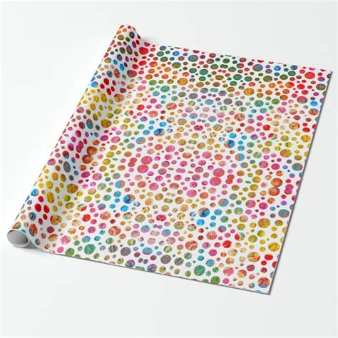 Colorful Polka Dots Joyful Pattern Wrapping Paper