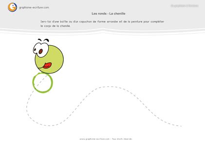 Tout le programme de la petite section de l'école maternelle. Graphisme Petite Section Ronds : Le corps de la chenille