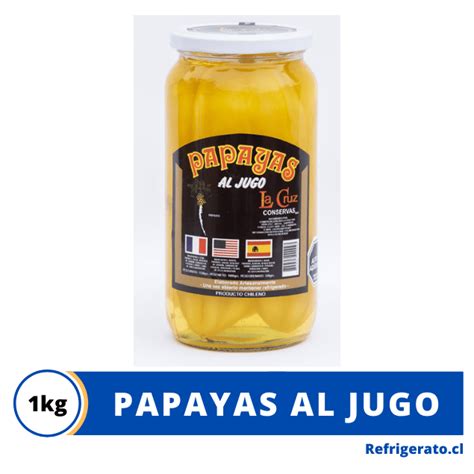 Papayas Al Jugo 1kg Congelados Refrigerato