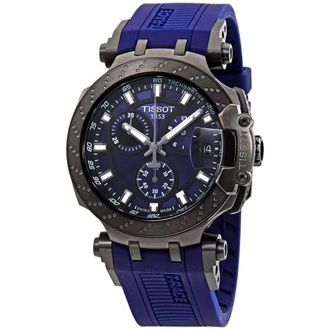 tissot t race chronograph quartz blue dial men s watch t1154173704100 ebay