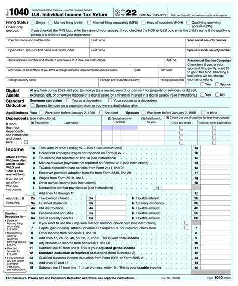 1040 Form 2023 Tax Table Printable Forms Free Online