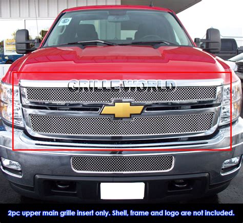 Chevy Silverado 2500hd3500hd Stainless Steel X Mesh 25 Grille Grill
