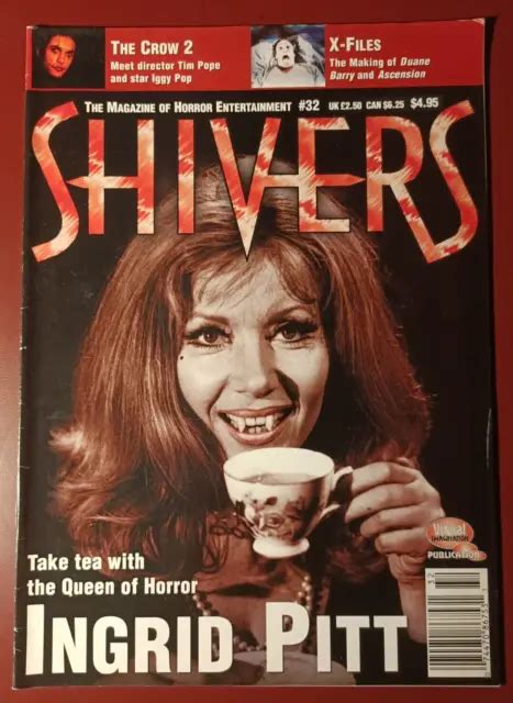 SHIVERS 32 AUGUST 1996 UK Horror Film Magazine Ingrid Pitt X