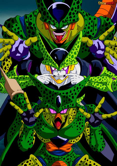 100 items top 100 strongest dragon ball characters. Cell - All Forms Poster Restoration by GokuWinning on ...