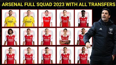 Arsenal Full Squad 2023 With Transfers Age Market Value And