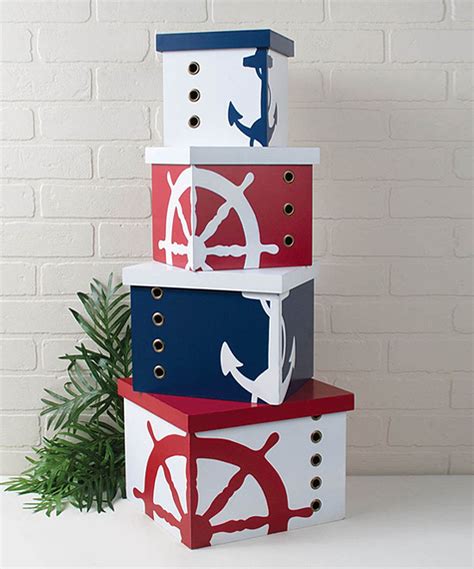 Nested hatboxes , decorative gift box for baby, rigid paper board with printing with good quality. Pinterest | Beachy decor, Coastal decor, Nesting box