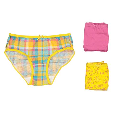 Girls 3 Pack Panty Pep Africa