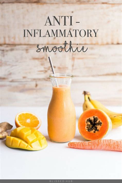 Anti Inflammatory Smoothie Bananas Strawberries Oranges Apples