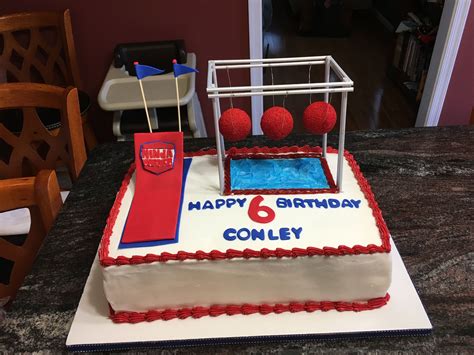 Create unlimited course options by changing the order and spacing of obstacles. Ninja warrior cake- Conley's 6th birthday | Dorrie's Cakes ...