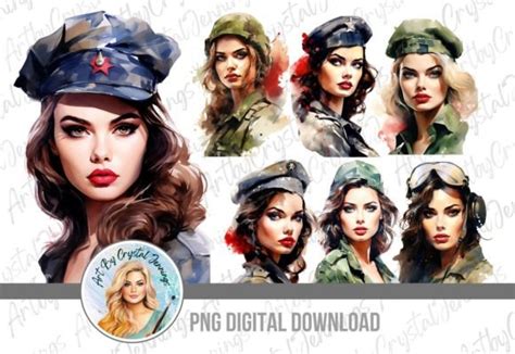 Armed Forces Military Pin Up Girl Png Graphic By Artbycrystaljennings