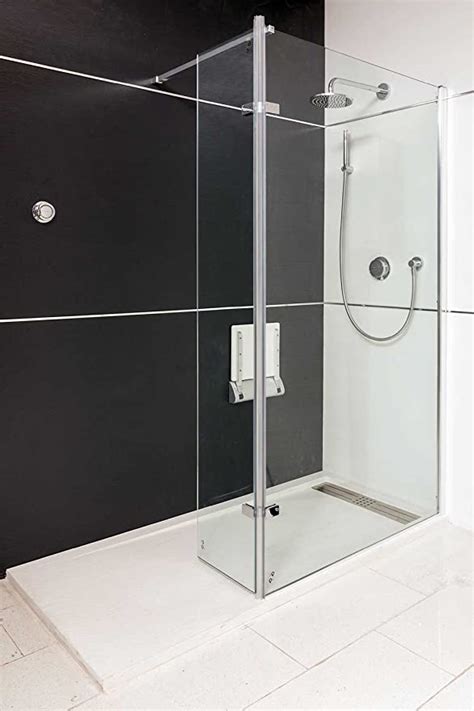 Rayle Wetroom Walk In Glass Screens With Hinged Panel 900 350mm