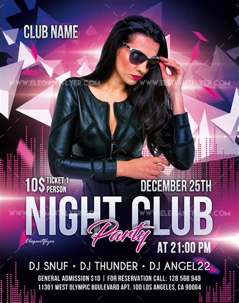 Free Night Club Party Psd Flyer Template Free Psd Flyer Download Riset