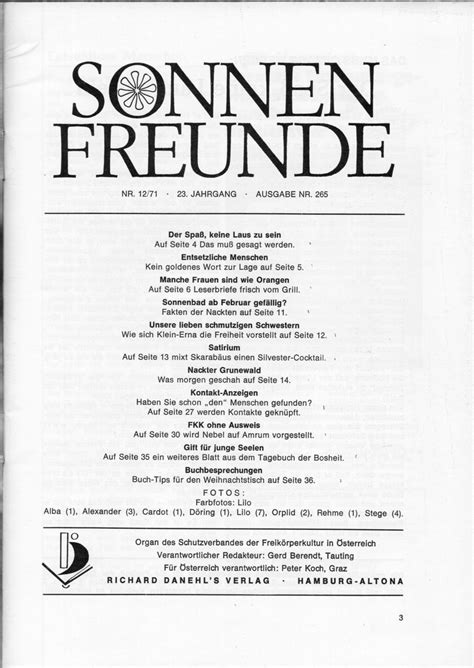 Sonnenfreunde N FKK Zeitschrift Magazin Heft Etsy De