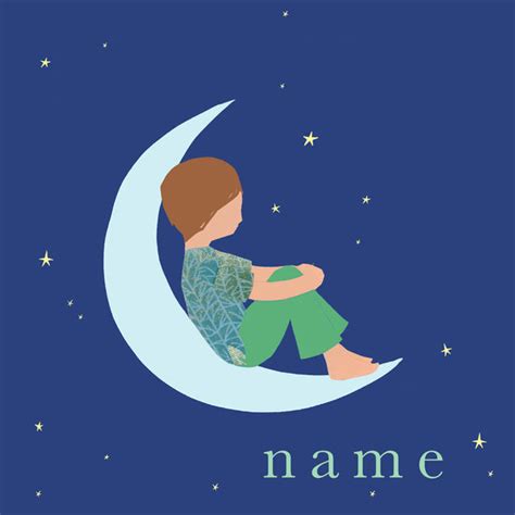 Moon Boy Custom Name Print Idapearle