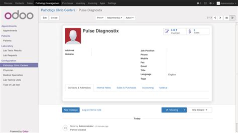 Support continuous care with treatment plan. Odoo 9 Pathology Lab Management System - Pragtech Blogger