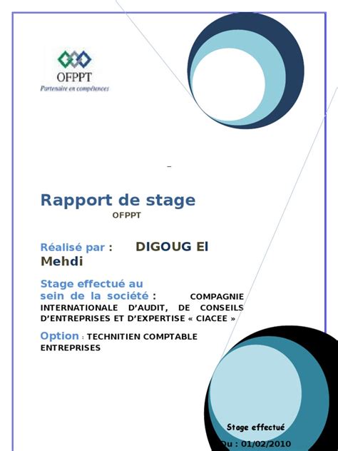 Rapport De Stage Ofppt