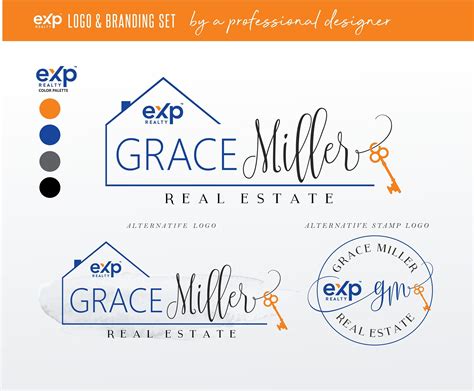 Exp Realtor Logo Real Estate Logo Design Real Estate Logo Etsy