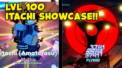 Lvl 100 Itachi Showcase In Anime Adventures Youtube
