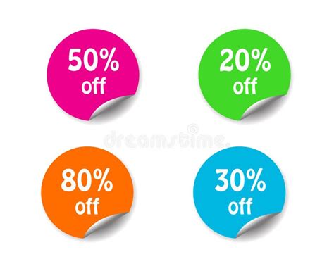 Discount Circle Sticker With Curled Corner Special Offer Sale La Stock