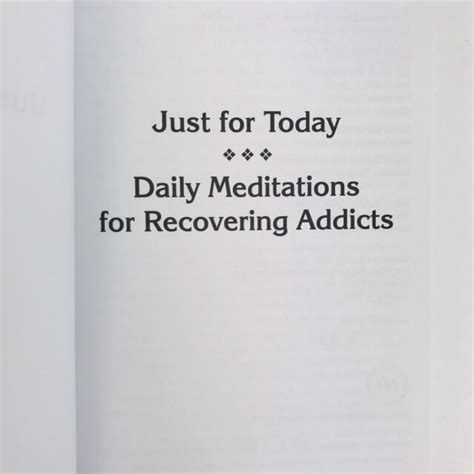 Just For Today Daily Meditations For Recovering Addicts By Narcotics