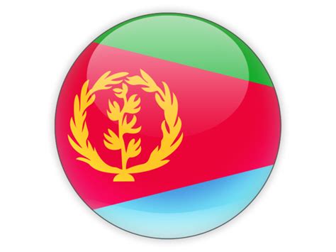 Round Icon Illustration Of Flag Of Eritrea