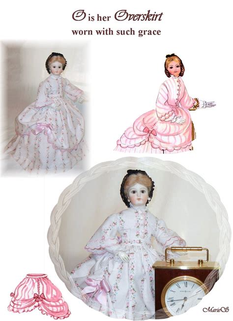Annabelle In Pink Stripe Overskirt Dress By Maries Doll Dress